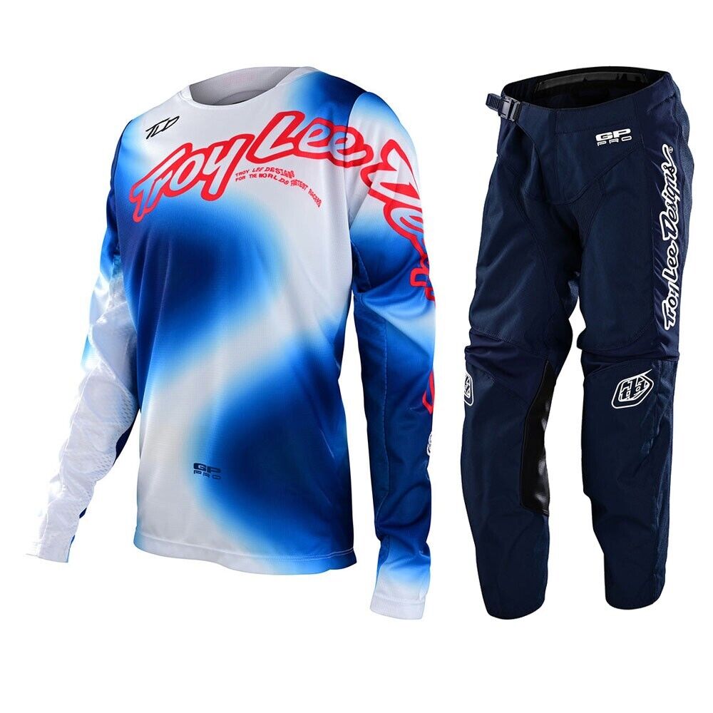 Troy Lee Designs Youth GP Pro Lucid Jersey & Pant Combo Set White/Blue