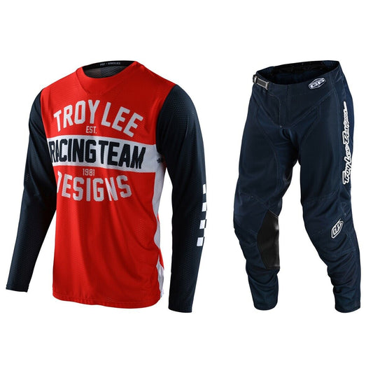 Troy Lee Designs GP Air Team 81 Jersey & Pant Combo Set Orange/Navy