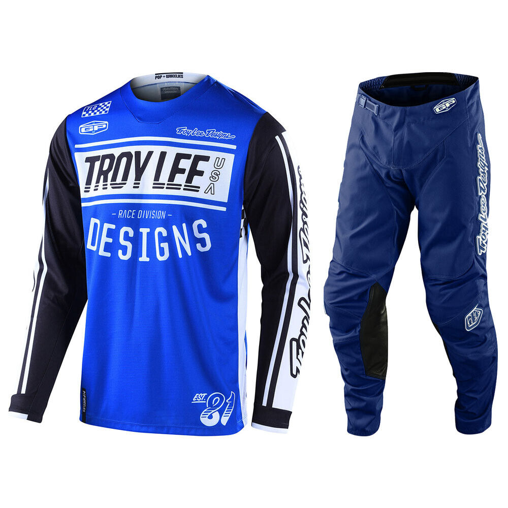 Troy Lee Designs GP Race 81 Jersey & Pant Combo Set Blue