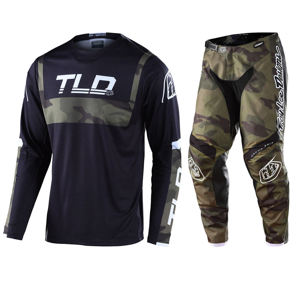 Troy Lee Designs GP Brazen Camo Jersey & Pant Combo Set Green