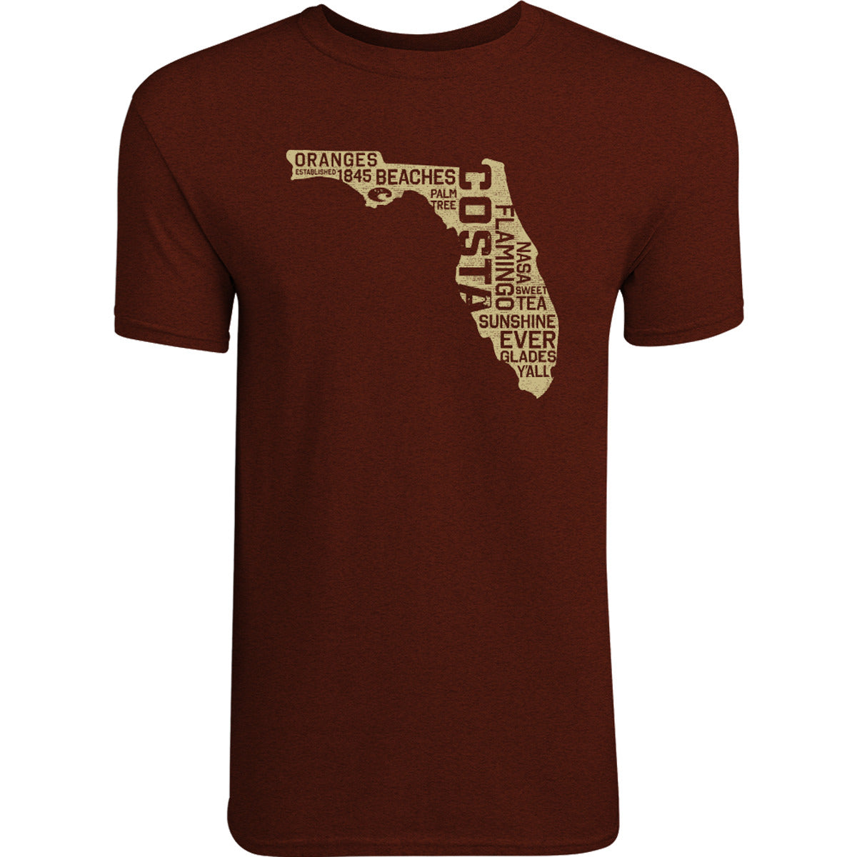 Costa Home Team Florida Tee - Heather Burgundy