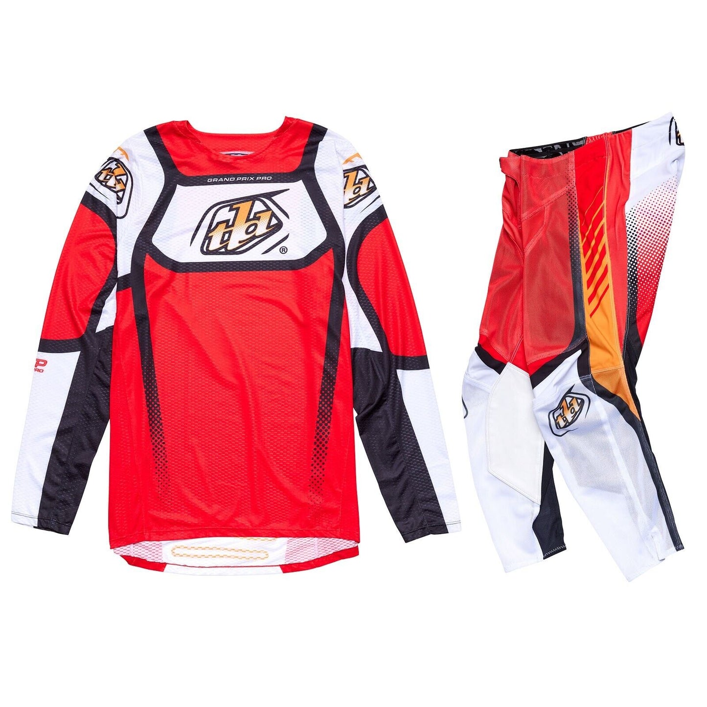 Troy Lee Designs GP Pro Air Bands Jersey & Pant Combo Set Red/White