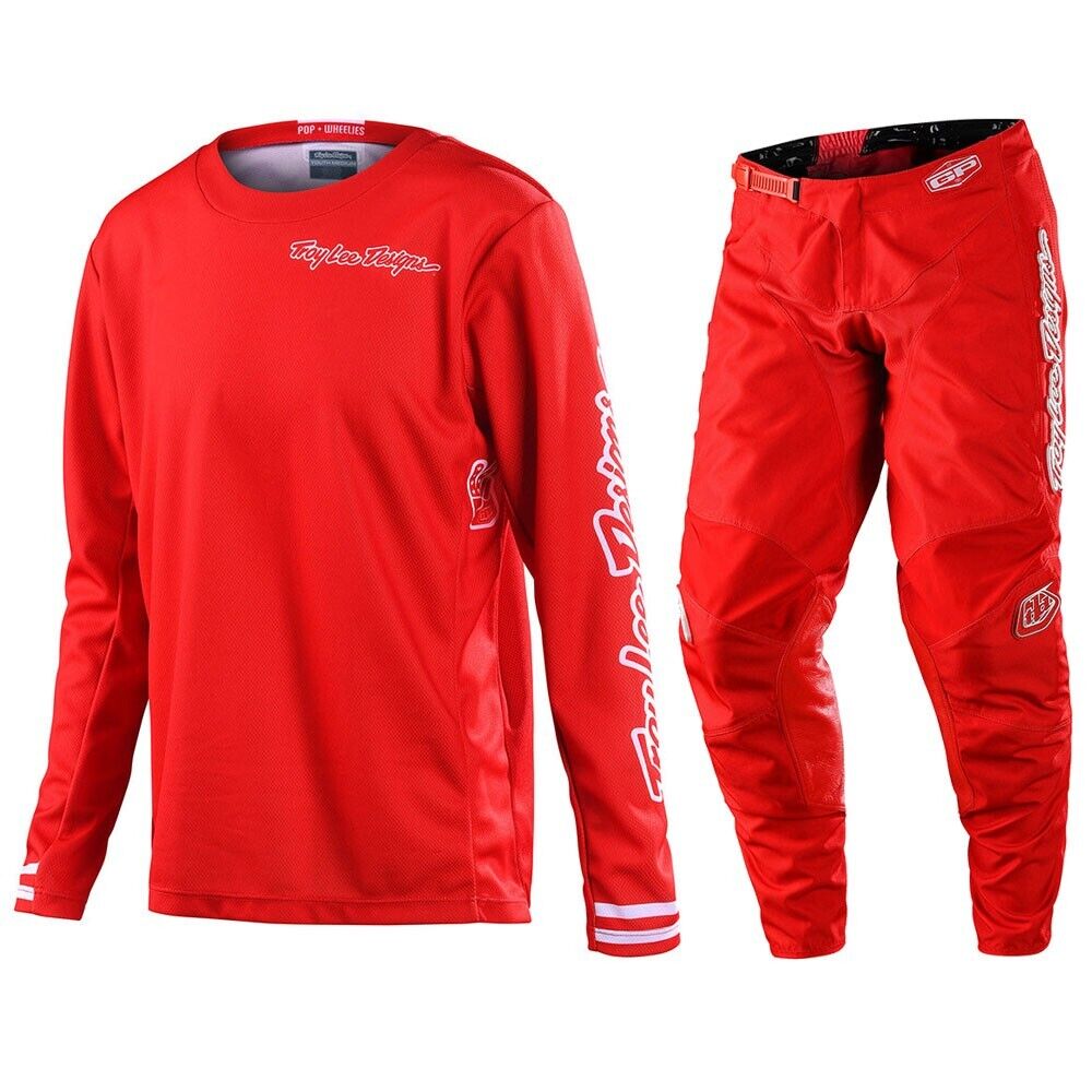 Troy Lee Designs Youth GP Mono Jersey & Pant Combo Set Red