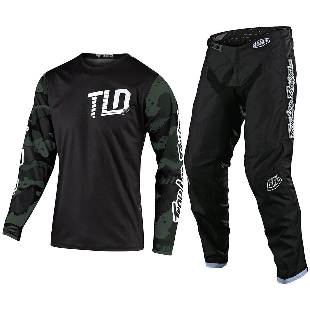 Troy Lee Designs GP Camo Jersey & Pant Combo Set Green/Black