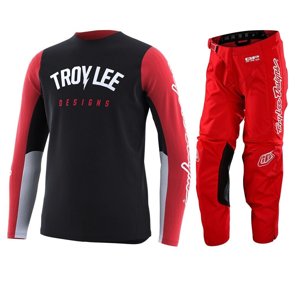 Troy Lee Designs Youth GP Pro Boltz Jersey & Pant Combo Set Black/Red