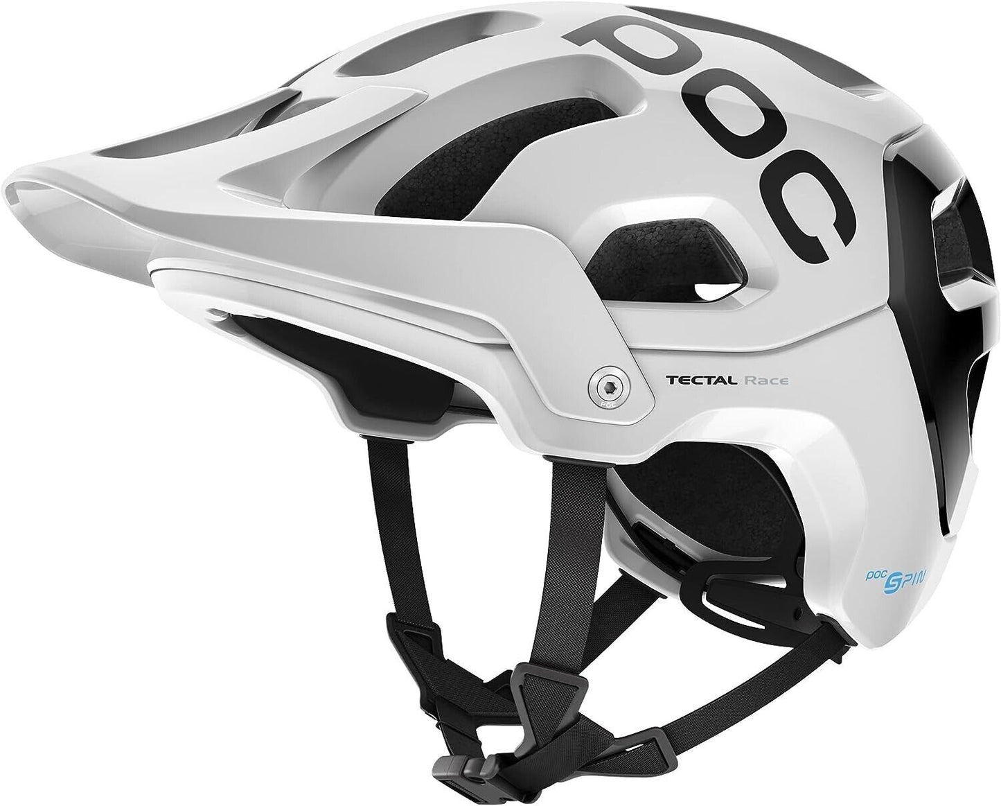 POC Tectal Race Spin MTB Bicycle Helmet CLOSEOUT - White/Uranium Black