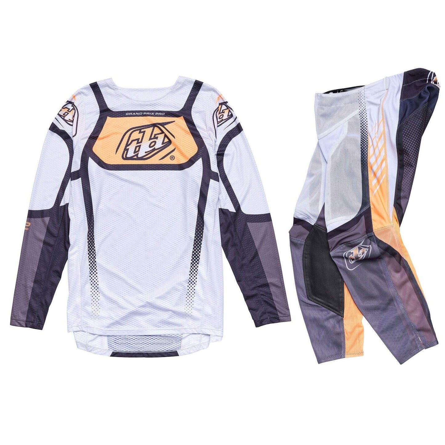 Troy Lee Designs GP Pro Air Bands Jersey & Pant Combo Set Grey/Orange