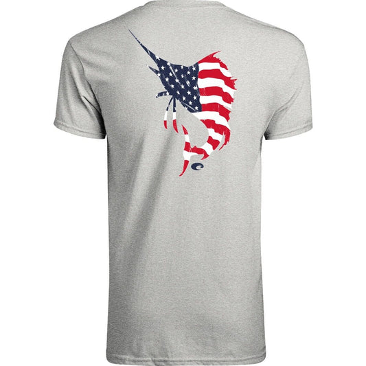 Costa Liberty Sailfish Tee - Heather Grey