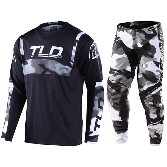 Troy Lee Designs GP Brazen Camo Jersey & Pant Combo Set Grey