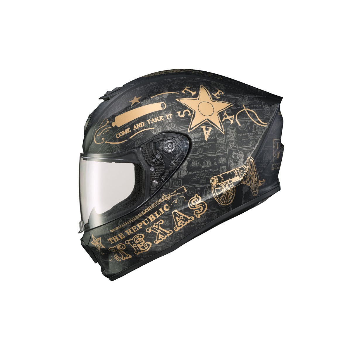 Scorpion EXO-R420 Lone Star Helmet CLOSEOUT - Black/Gold