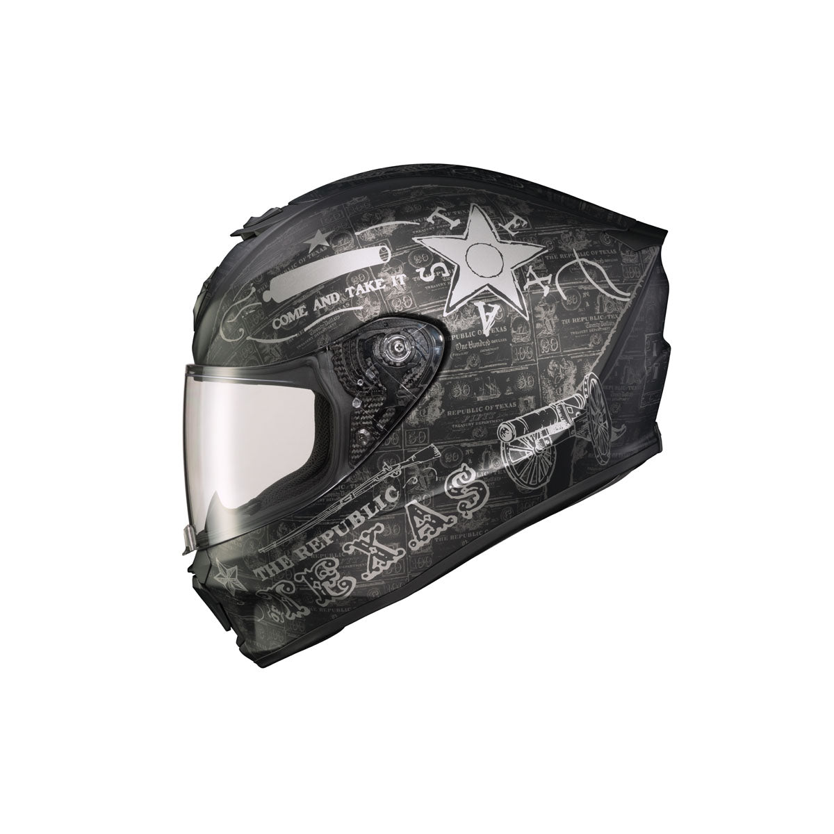 Scorpion EXO-R420 Lone Star Helmet - Black/Silver