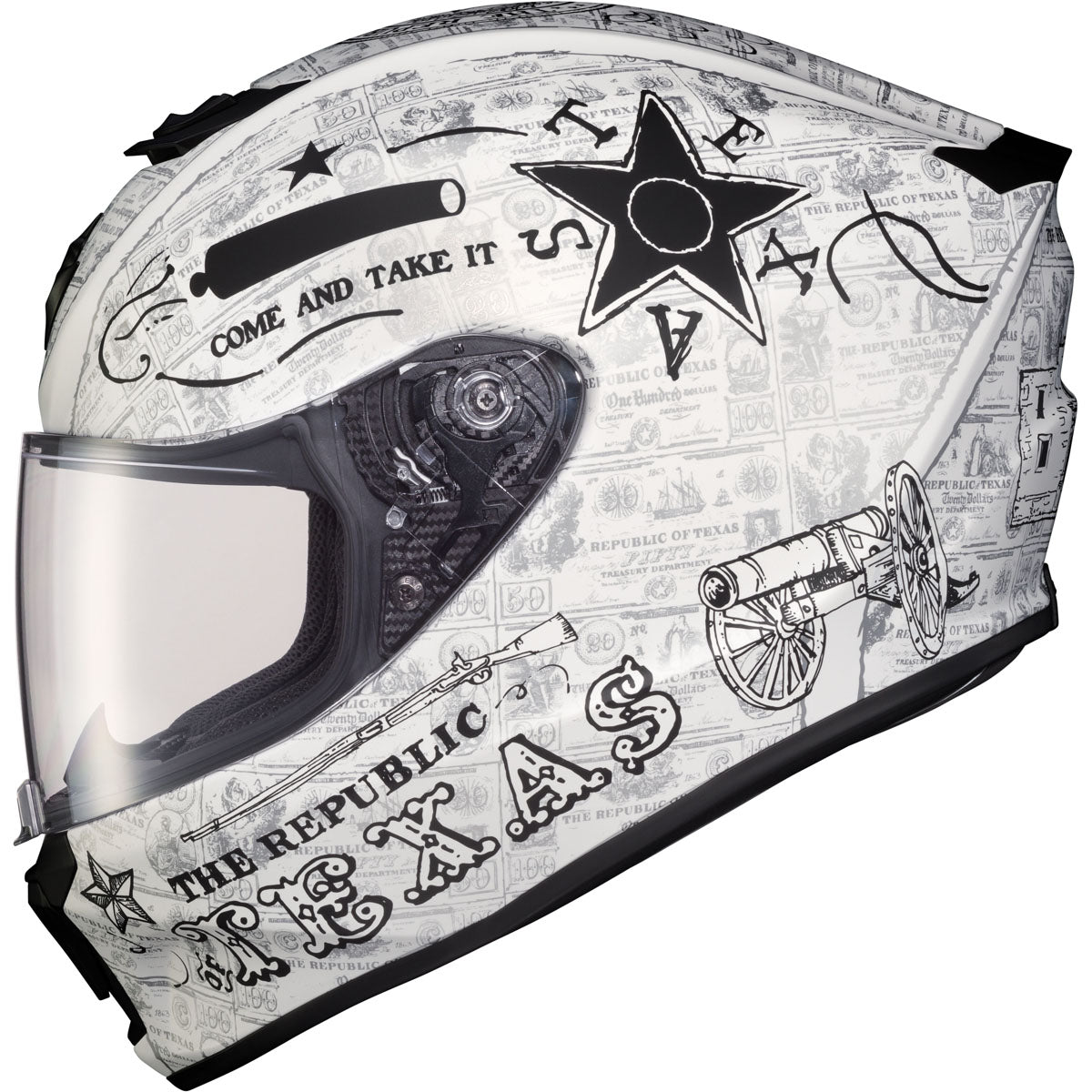 Scorpion EXO-R420 Lone Star Helmet CLOSEOUT - White