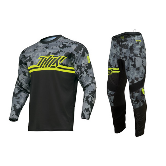 Thor Sector DIGI Gear Set / Jersey Pant combo - Black/Camo