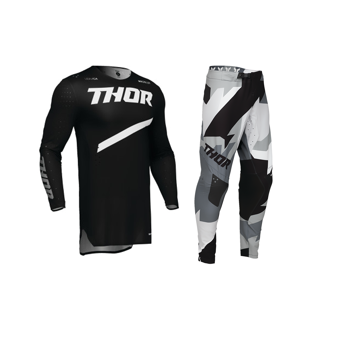 Thor Sportmode Brave Gear Set / Jersey Pant combo - Black