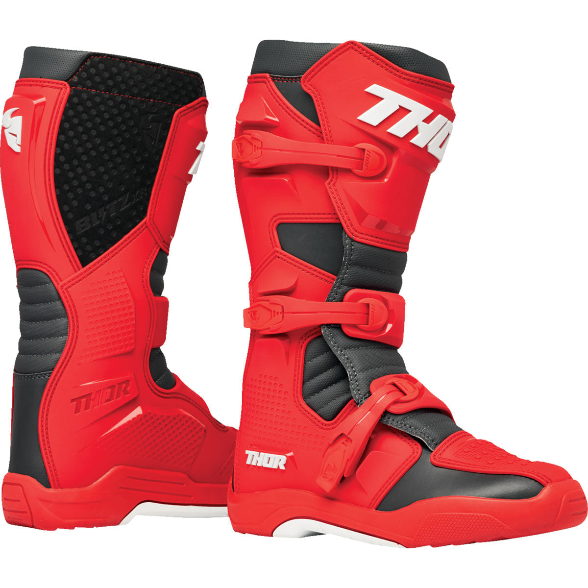 Thor Blitz XR Boots - Red/Charcoal