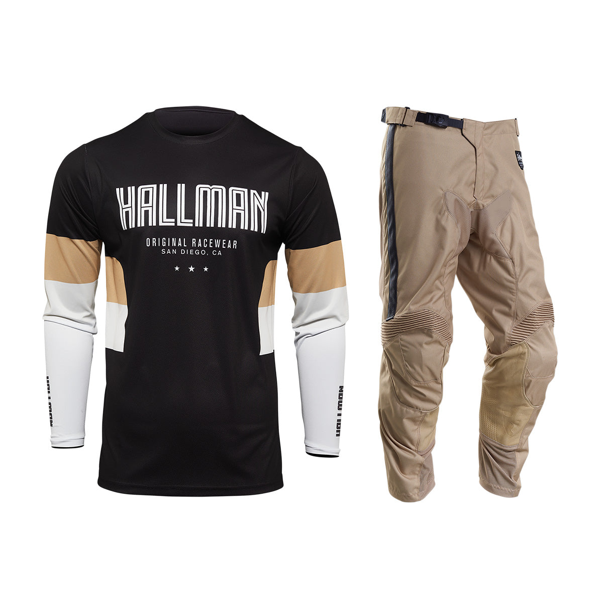 Thor Hallman Differ Draft Gear Set / Jersey Pant combo - Black/Latte/Tan