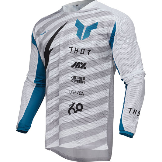 Thor LAUNCHMODE VENTED Raid Jersey - White/Gray