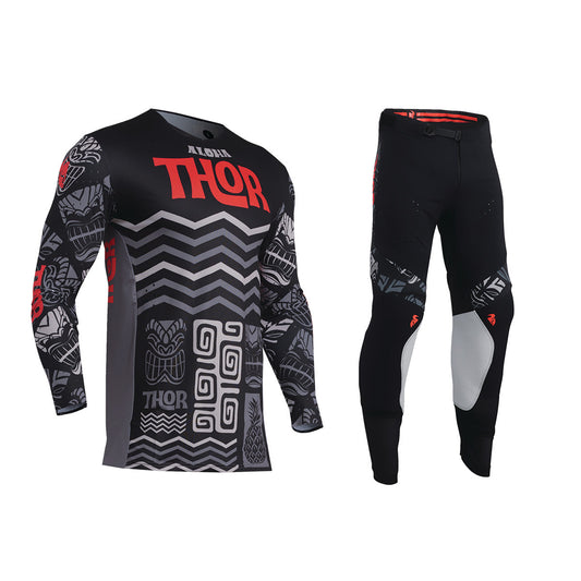 Thor Prime Aloha Gear Set / Jersey Pant combo - Black/Gray