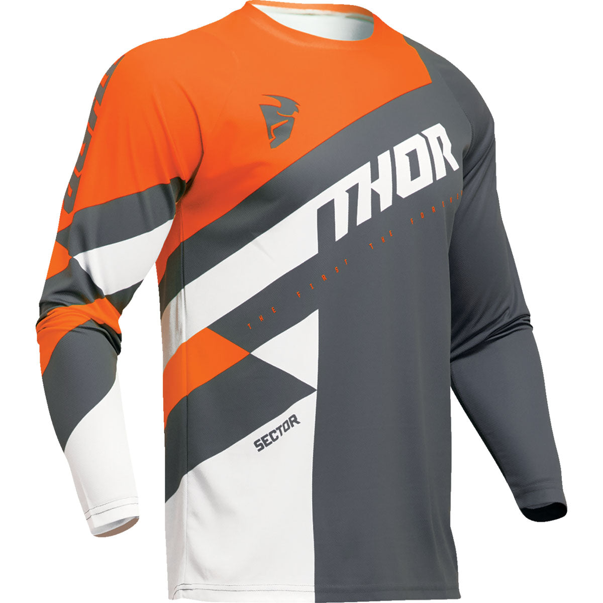 Thor Sector Checker Jersey - Charcoal/Orange