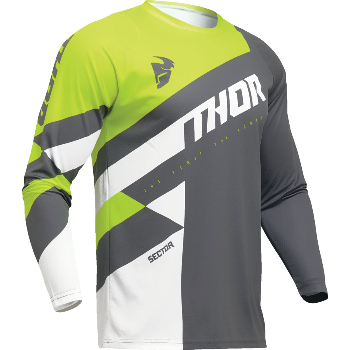 Thor Sector Checker Jersey - Gray/Acid