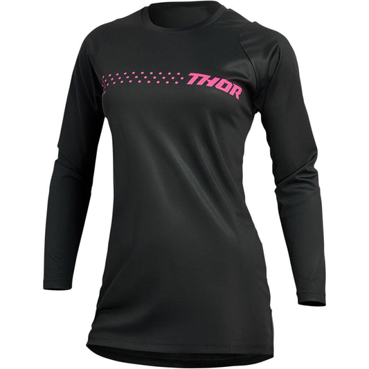 Thor Womens Sector Minimal Jersey - Black/Pink