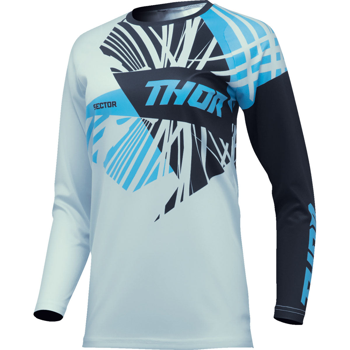 Thor Womens Sector Split Jersey - Starlight Blue/Black