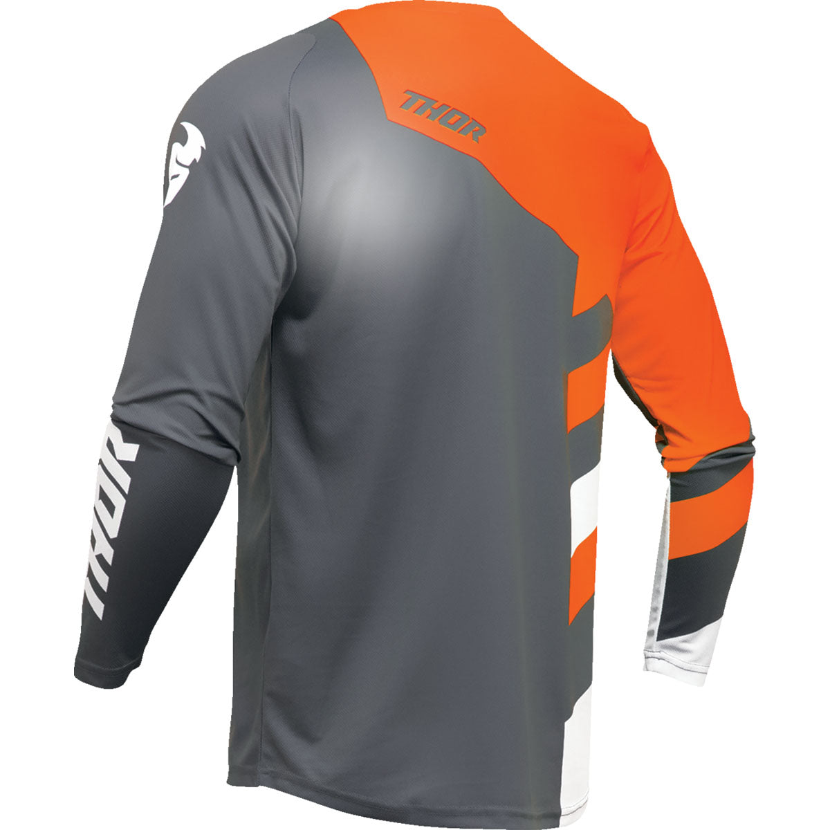 Thor Youth Sector Checker Jersey - Charcoal/Orange