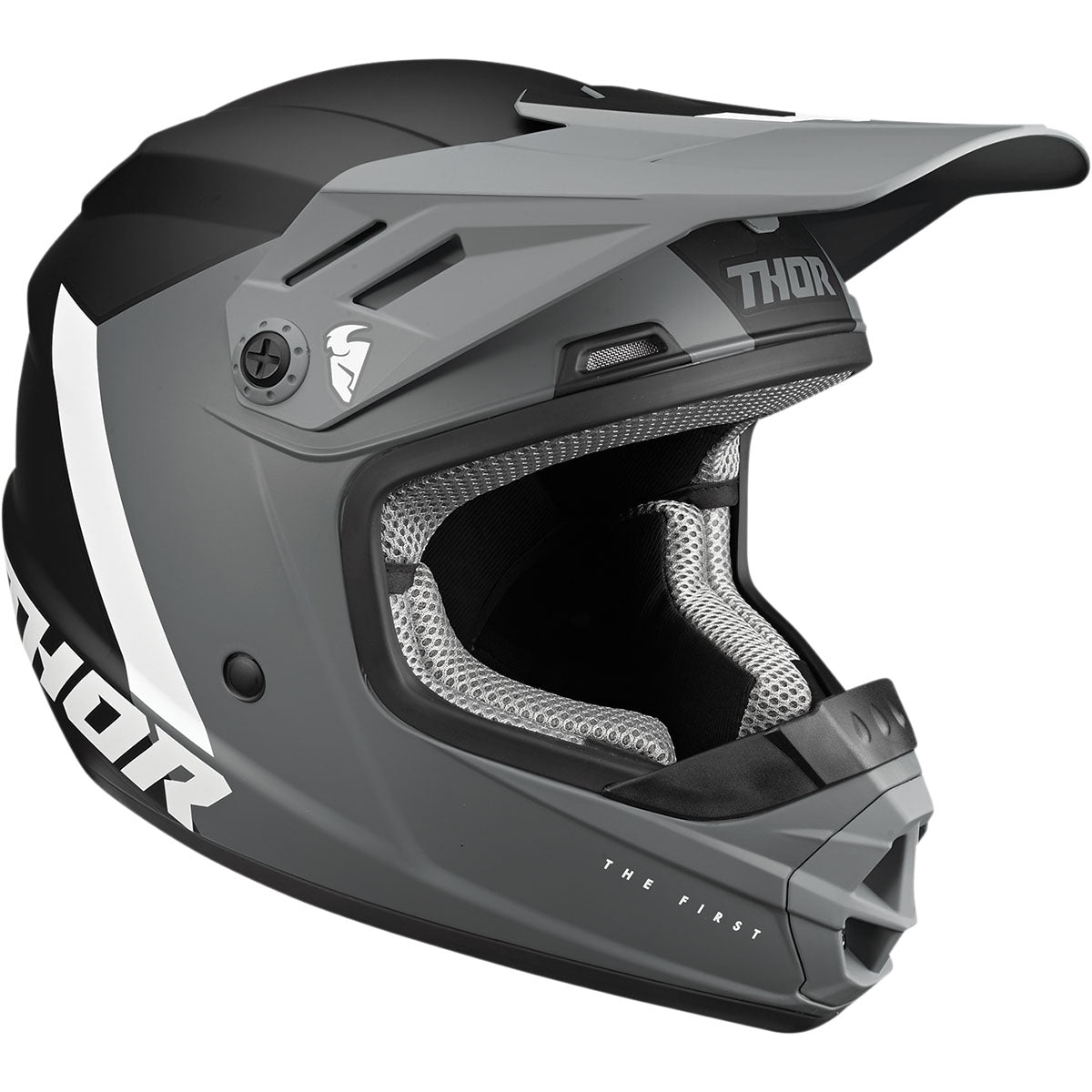 Thor Youth Sector Chev Helmet CLOSEOUT - Gray/Black