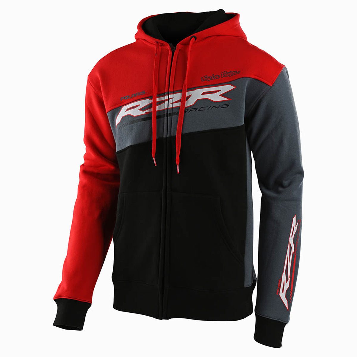 Troy Lee Designs Polaris RZR Zip Up Hoodie CLOSEOUT - Black / Red 