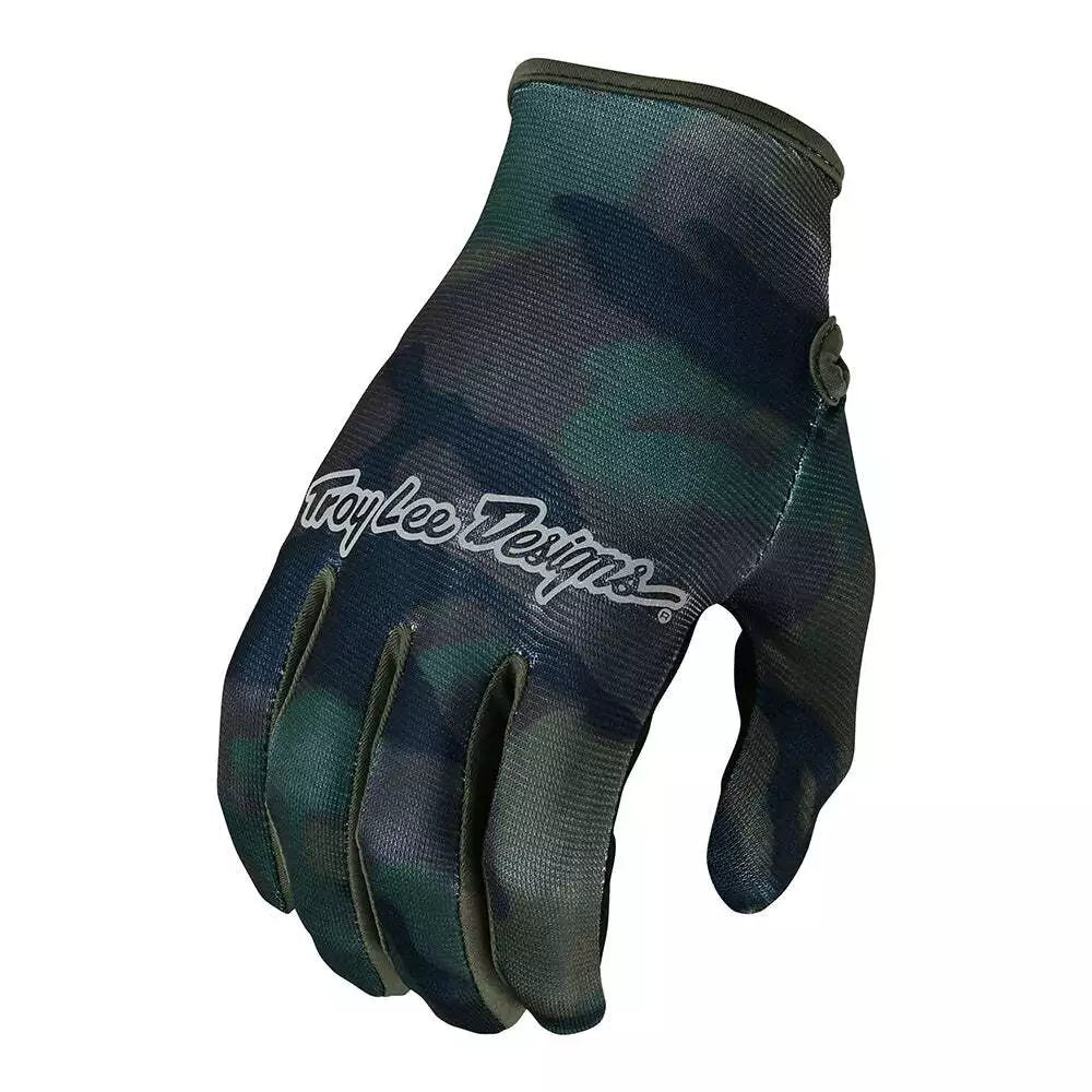 Troy Lee Designs Flowline Gloves CLOSEOUT - Brushed Camo Army