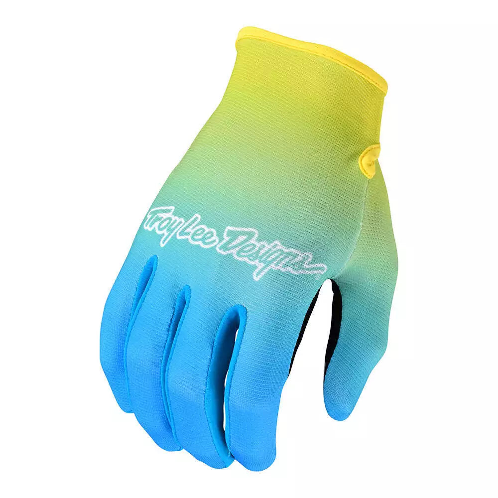 Troy Lee Designs Flowline Gloves CLOSEOUT - Faze Blue / Yellow