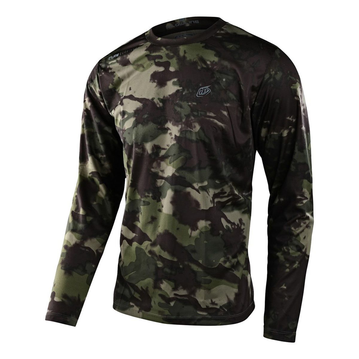 Troy Lee Designs Flowline Long Sleeve Jerseys CLOSEOUT - Covert Army Green