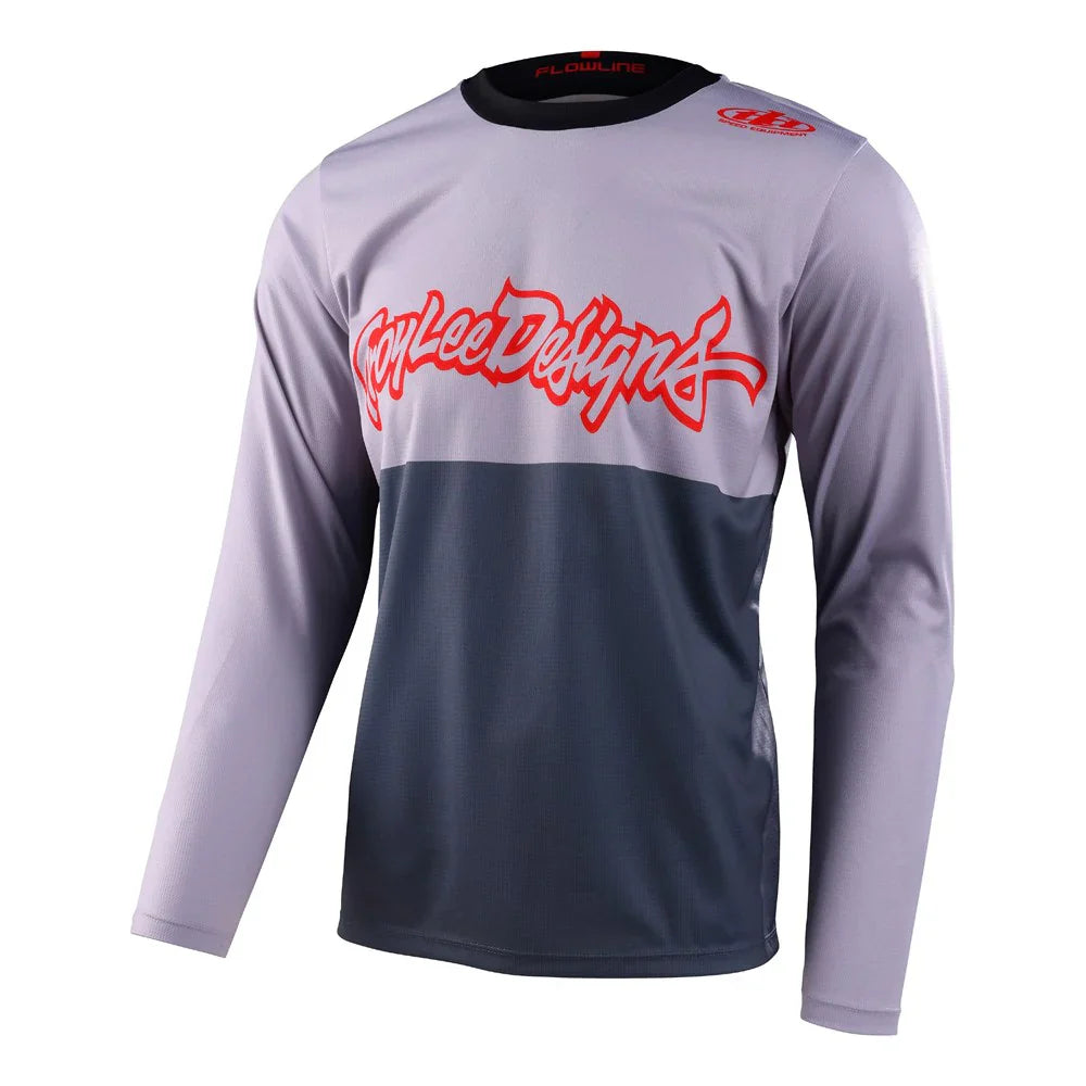 Troy Lee Designs Flowline Long Sleeve Jerseys CLOSEOUT - Scripter Charcoal