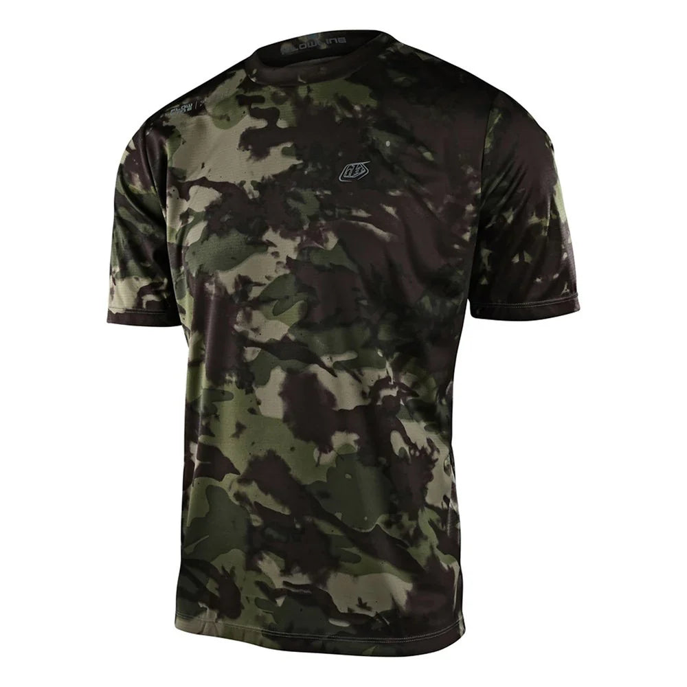 Troy Lee Designs Flowline Short Sleeve Jerseys CLOSEOUT - Covert Army Green