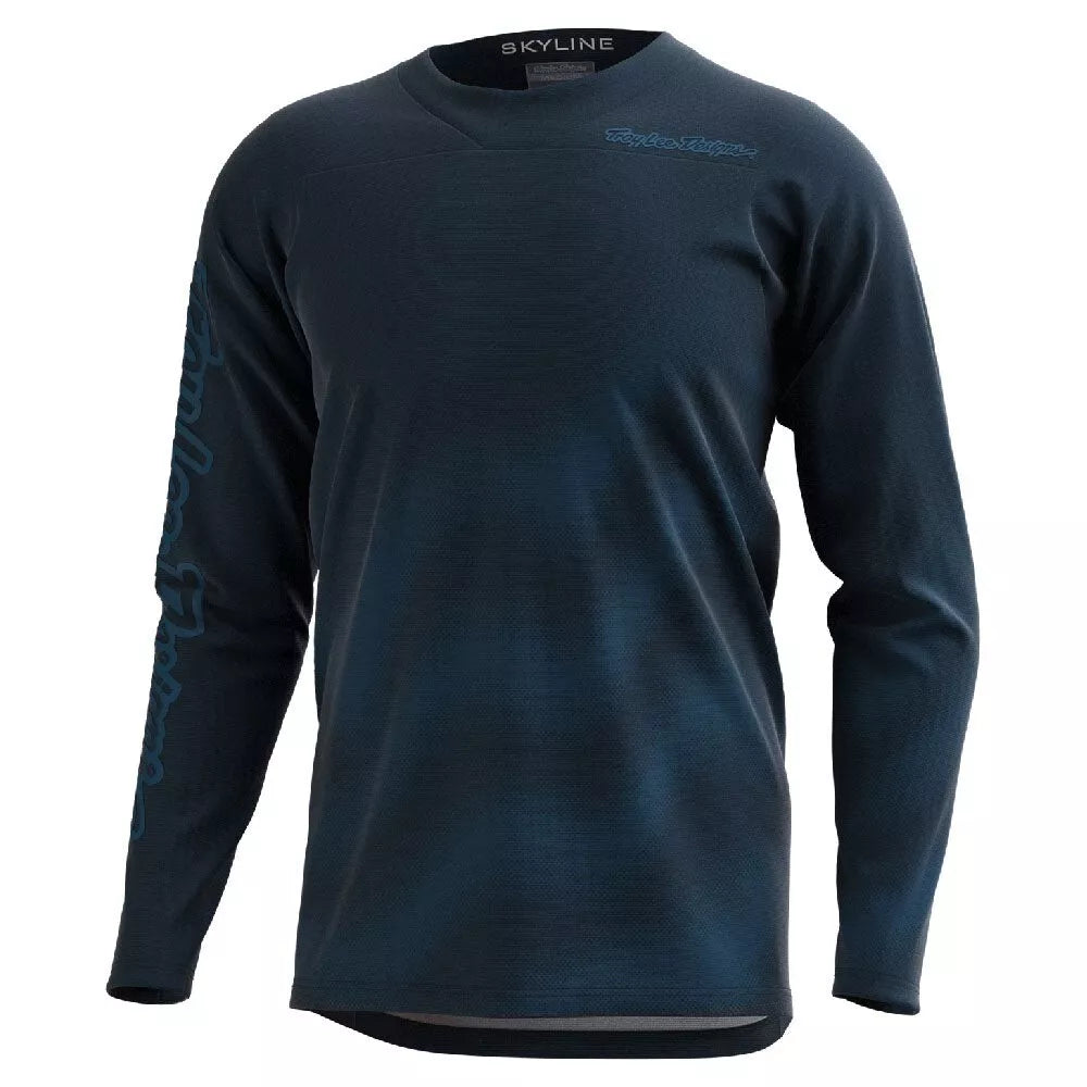 Troy Lee Designs Skyline Long Sleeve Chill Jerseys CLOSEOUT - Waves Dark Slate Blue