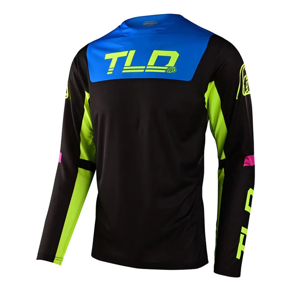 Troy Lee Designs Sprint Jerseys CLOSEOUT - Fractura Black / Yellow