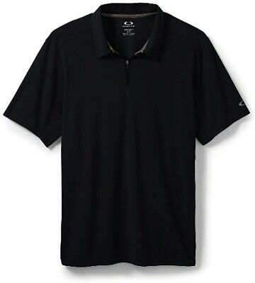 Oakley 1/4 Zip Polo Shirt - Jet Black