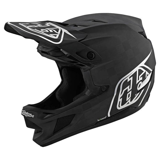 Troy Lee Designs D4 Carbon Helmet w/ MIPS - Stealth Black/Silver