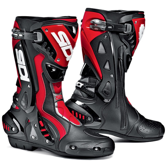 Sidi St Street Motorcycle Boots - Black/Red