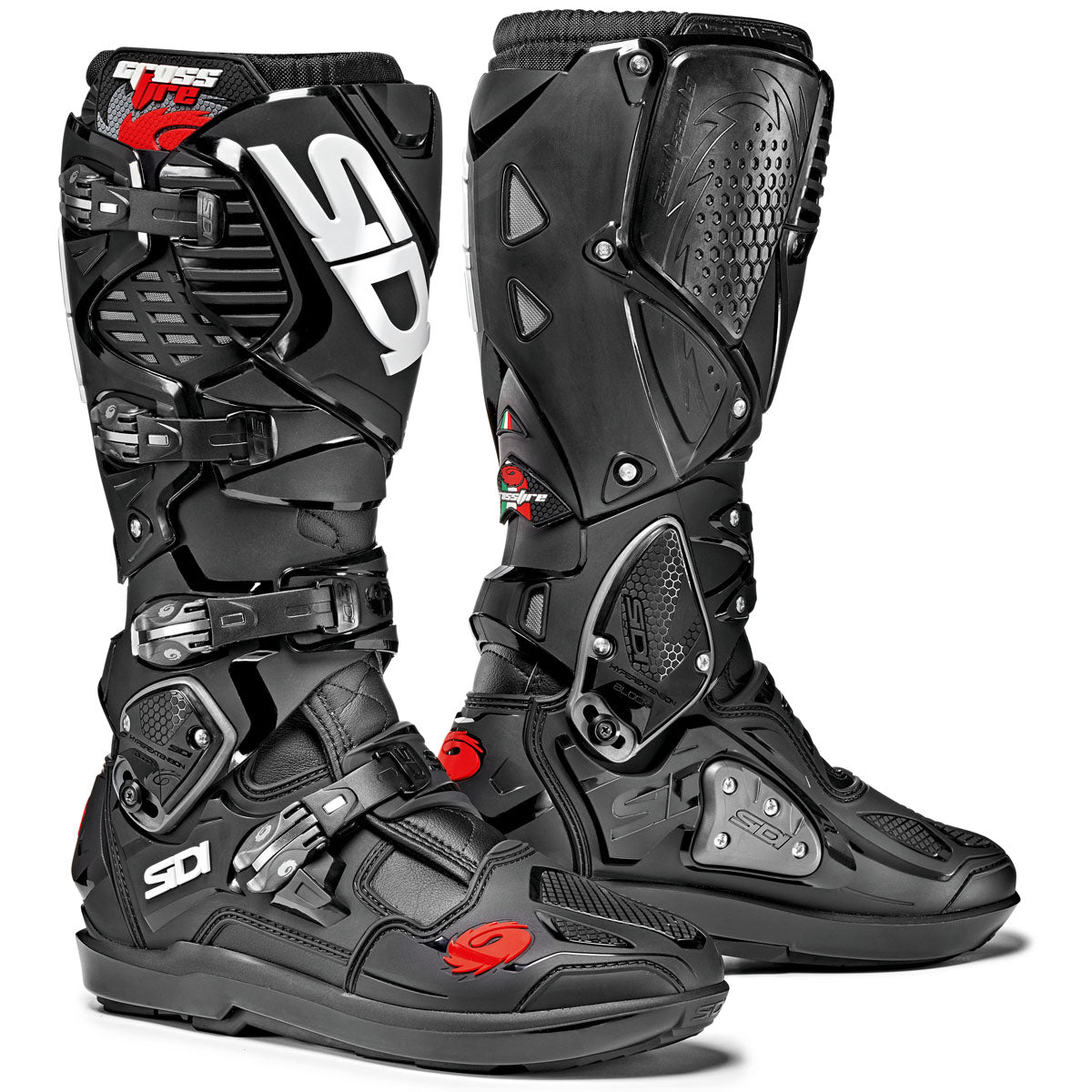 Sidi Crossfire 3 SRS Off-Road Motorcycle Boots - Black/Black