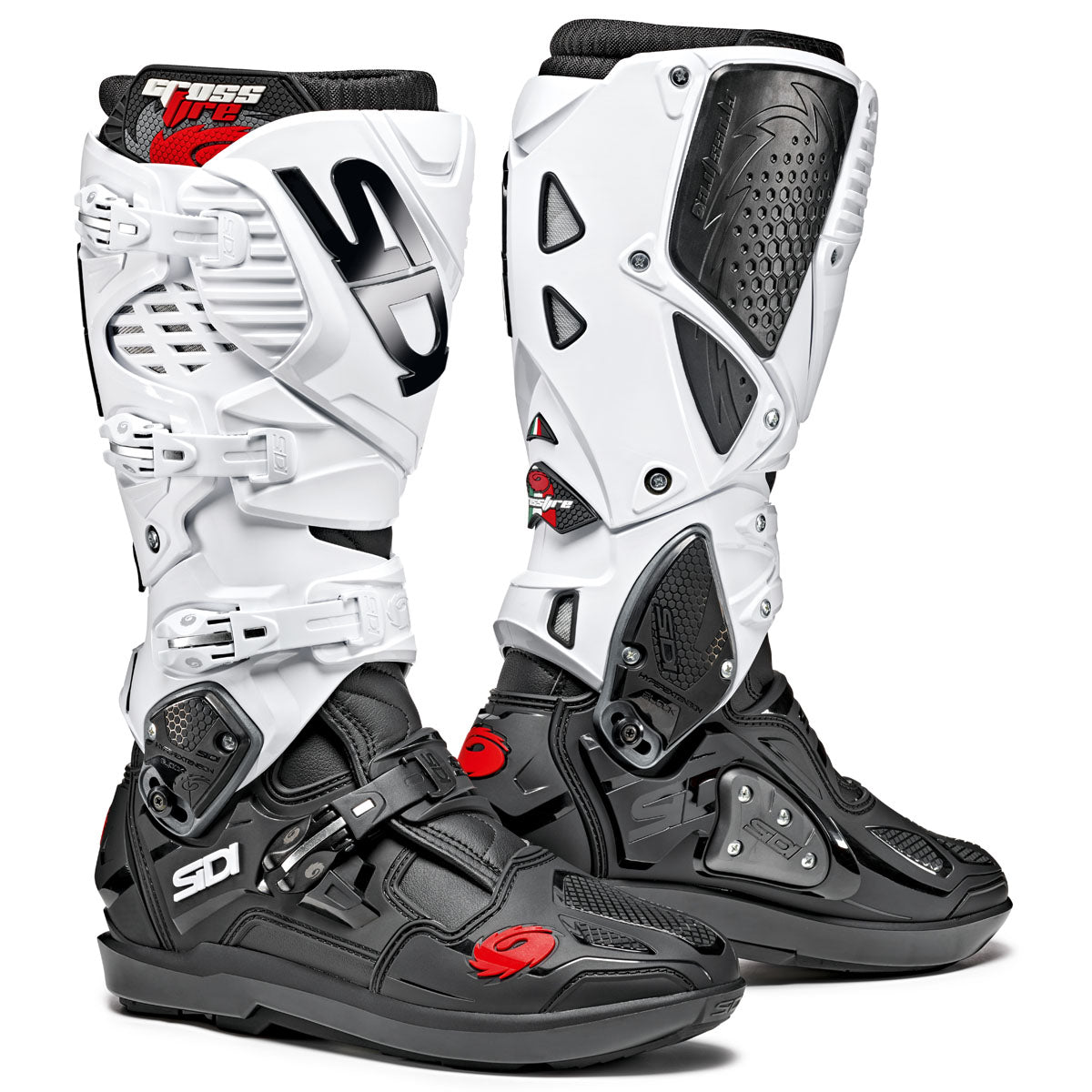 Sidi Crossfire 3 SRS Off-Road Motorcycle Boots - Black/White