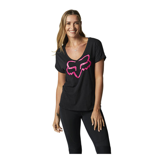 Fox Racing Womens Boundary Top - Black/Pink