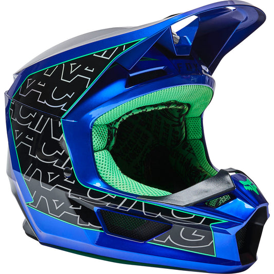 Fox Racing V1 Peril Helmet ECE - Blue