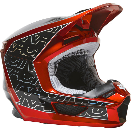 Fox Racing V1 Peril Helmet ECE - Fluorescent Red
