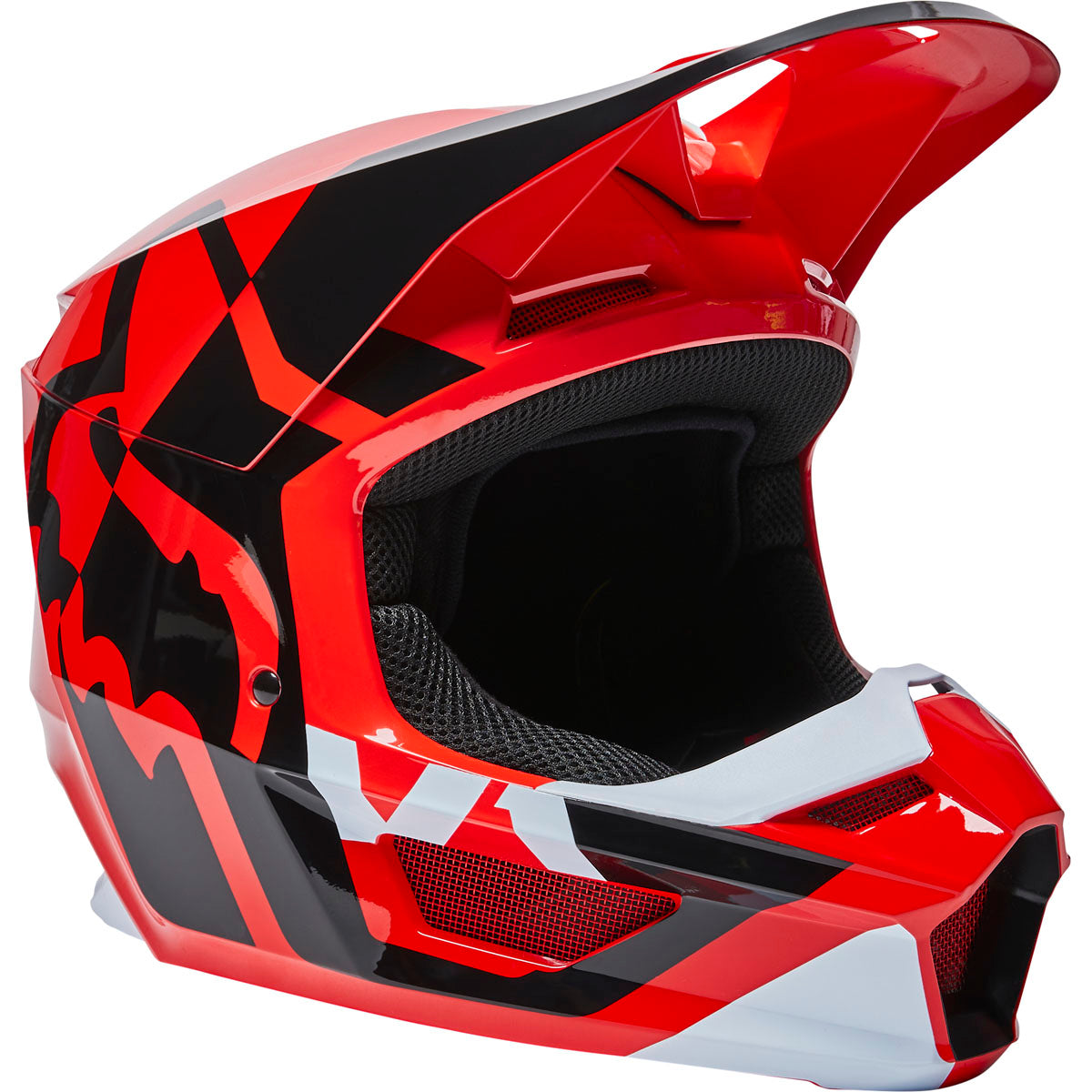 Fox Racing V1 Lux Helmet - Fluorescent Red