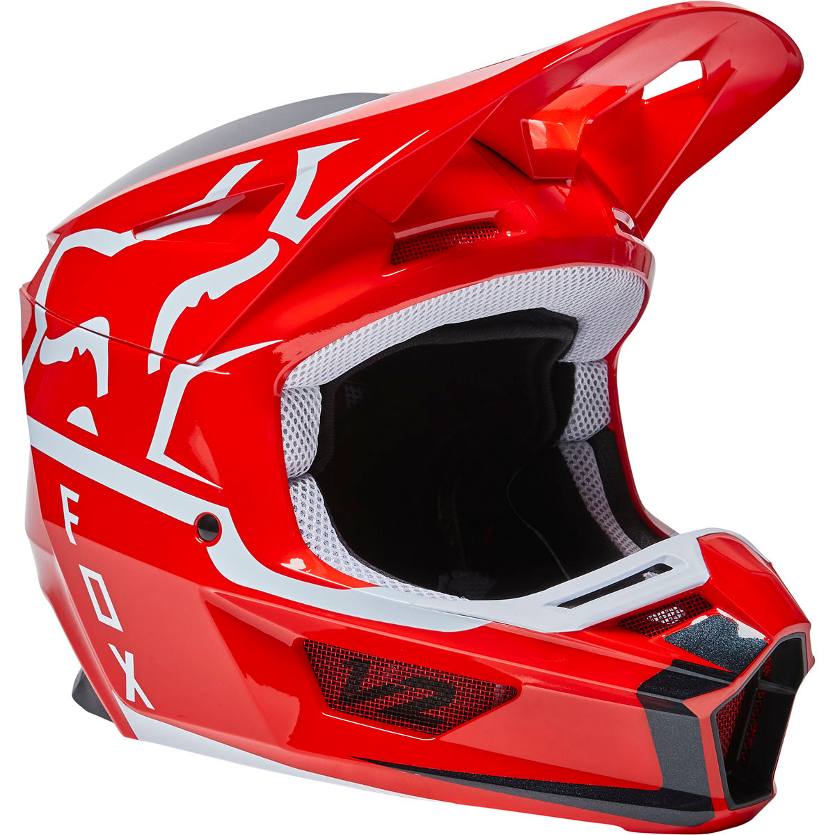 Fox Racing V2 Merz Helmet ECE - Fluorescent Red