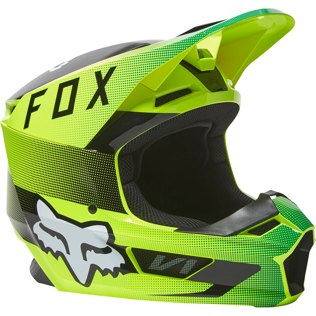 Fox Racing V1 Ridl Helmet - Fluorescent Yellow