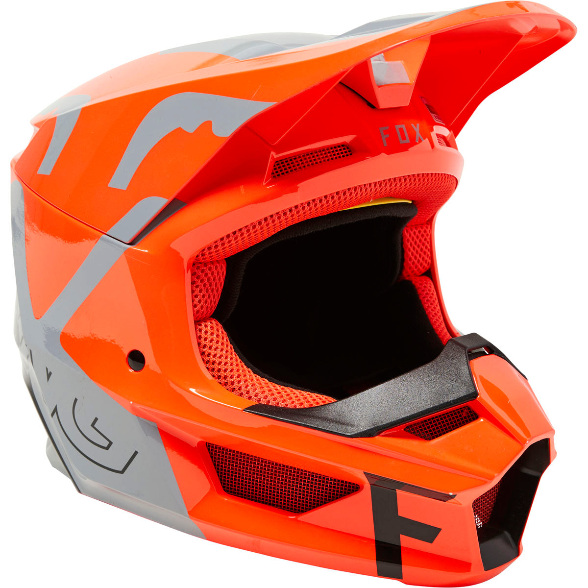 Fox Racing Youth V1 Skew Helmet ECE - Steel Grey