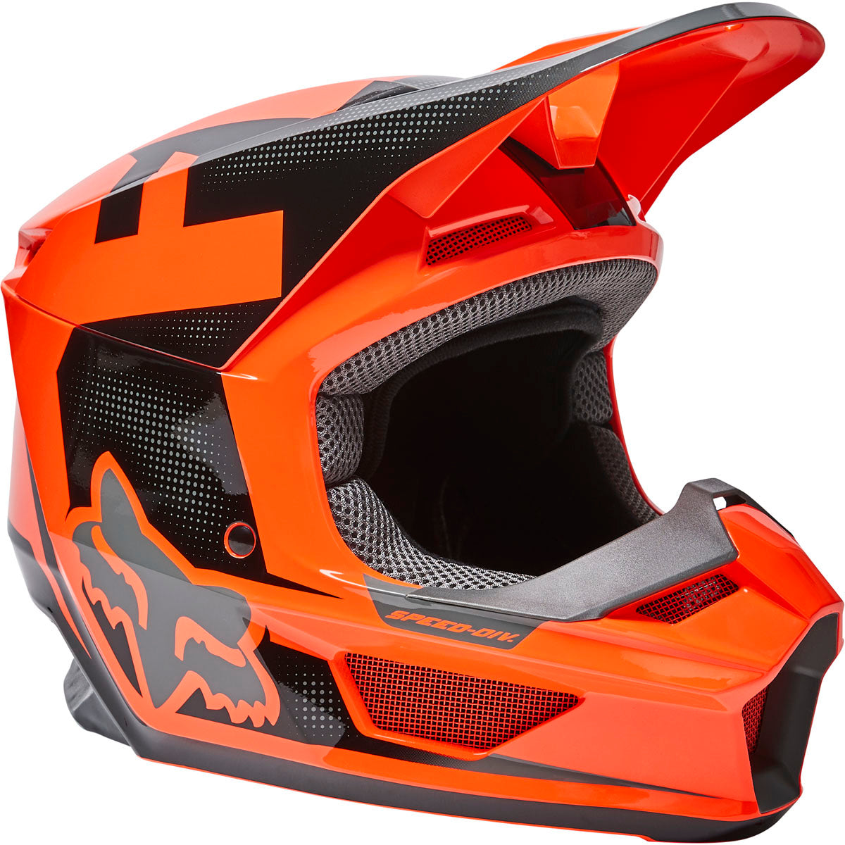 Fox Racing Youth V1 Dier Helmet - Fluorescent Orange