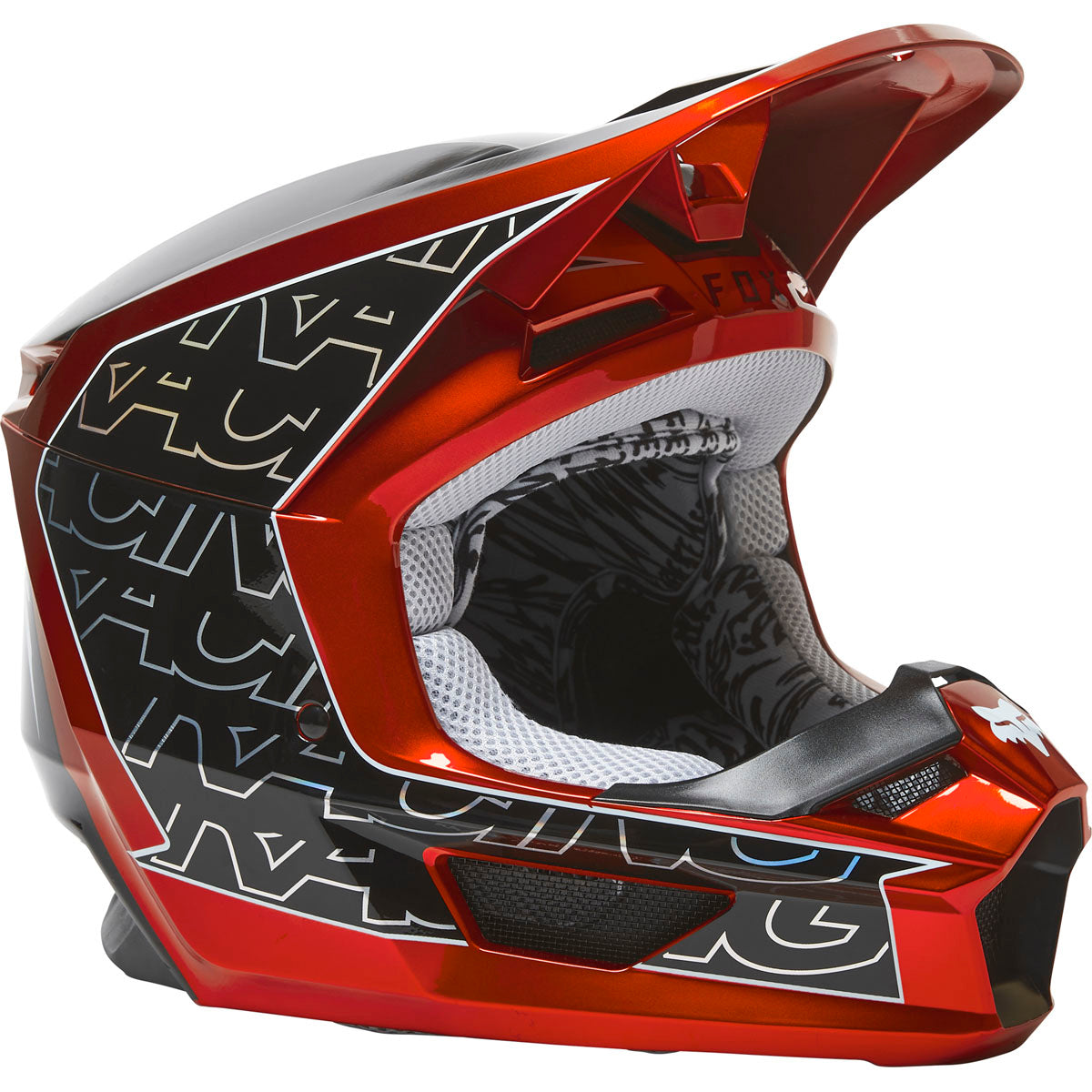 Fox Racing Youth V1 Peril Helmet - Fluorescent Red